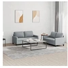 Image de Ensemble de canapés 2 pcs avec coussins Gris clair Tissu3201444