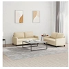 Image de Ensemble de canapés 2 pcs avec coussins Crème Tissu3201446