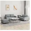 Image de Canape droit 2 places en tissu gris 77 x 138 x 41 cm