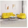 Image de Canape droit 3 places en tissu jaune 77 x 138 x 80 cm