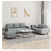 Image de Ensemble de canapés 3 pcs avec coussins Gris clair Tissu3201468