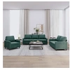 Image de Ensemble de canapés 3 pcs avec coussins Vert foncé Velours3201478