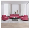 Image de Ensemble de canapés 3 pcs avec coussins Rouge bordeaux Velours