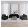 Image de Ensemble de canapés 3 pcs avec coussins Noir Velours