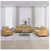 Image de Ensemble de canapés 3 pcs avec coussins Marron Velours