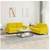 Image de Ensemble de canapés 2 pcs avec coussins Jaune Velours3201502