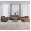 Image de Ensemble de canapés 3 pcs avec coussins Marron Tissu3201539
