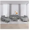 Image de 4-delige Loungeset met kussens stof lichtgrijs3201544