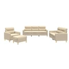 Image de Salon de jardin modulable bois beige 4 pieces