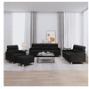 Image de 4-delige loungeset met kussens stof zwart3201548