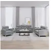 Image de 3-delige Loungeset met kussens stof lichtgrijs3201552