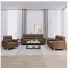 Image de 3-delige Loungeset met kussens stof bruin3201555