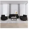 Image de 3-delige Loungeset met kussens stof zwart3201556