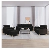 Image de 4-delige Loungeset met kussens stof zwart3201564