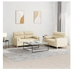Image de Ensemble de canapés 2 pcs avec coussins crème tissu3201586