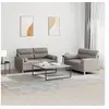 Image de Ensemble de canapés 2 pcs avec coussins taupe tissu