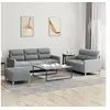 Image de Ensemble de canapés 3 pcs avec coussins Gris clair Tissu3201608