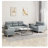 Image de Ensemble de canapés 3 pcs coussins gris clair tissu3201624