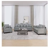 Image de Ensemble de canapés 3 pcs coussins gris clair tissu