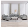 Image de Ensemble de canapés 4 pcs coussins gris clair tissu
