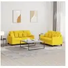 Image de 2-delige Loungeset met kussens stof lichtgeel3201653