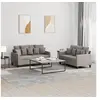 Image de Ensemble de canapés 2 pcs avec coussins Taupe Tissu3201655