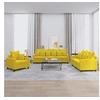 Image de Ensemble de canapés 3 pcs avec coussins Jaune Velours3201686