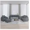 Image de Ensemble de canapés 4 pcs avec coussins Gris foncé Velours3201691
