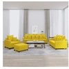 Image de Ensemble de canapés 4 pcs avec coussins Jaune Velours3201696