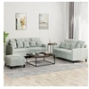 Image de Ensemble de canapés 3 pcs avec coussins Gris clair Velours3201710