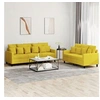 Image de Ensemble de canapés 2 pcs avec coussins Jaune Velours3201726