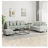 Image de Ensemble de canapés 3 pcs avec coussins Gris clair Velours3201730