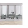 Image de Ensemble de canapés 3 pcs coussins gris clair tissu3201786