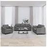 Image de Ensemble de canapés 3 pcs coussins gris foncé tissu3201787