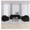 Image de Ensemble de canapés 3 pcs avec coussins noir tissu 3201790