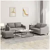 Image de 3-delige Loungeset met kussens stof taupe3201817