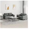 Image de Ensemble de canapés 2 pcs coussins gris foncé tissu3201819