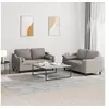 Image de Ensemble de canapés 2 pcs avec coussins taupe tissu