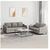 Image de Ensemble de canapés 2 pcs avec coussins Taupe Tissu3201841