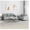 Image de Ensemble de canapés 2 pcs coussins gris clair tissu3201850