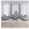 Image de Ensemble de canapés 3 pcs gris clair tissu