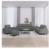 Image de Ensemble de canapés 4 pcs gris foncé tissu