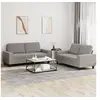 Image de Ensemble de canapés 2 pcs taupe tissu