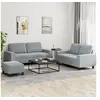 Image de Ensemble de canapés 3 pcs gris clair tissu3201890