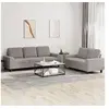 Image de Ensemble de canapés 2 pcs taupe tissu