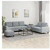 Image de Ensemble de canapés 3 pcs gris clair tissu3201906