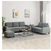 Image de Ensemble de canapés 3 pcs gris foncé tissu3201907