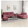 Image de Ensemble de canapés 3 pcs rouge bordeaux tissu3201912