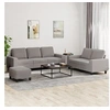 Image de Ensemble de canapés 3 pcs taupe tissu