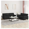 Image de Ensemble de canapés 2 pcs noir similicuir